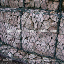 Low price steel wire mesh/pvc & galvanized gabion basket/gabion basket Alibaba china